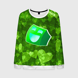 Мужской свитшот Geometry Dash: Green Love Z