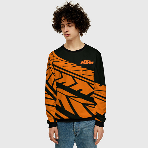 Мужской свитшот ORANGE KTM КТМ Z / 3D-Черный – фото 3