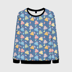 Свитшот мужской Торты, цвет: 3D-черный