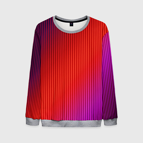 Мужской свитшот Оранжево-фиолетовый градиент / 3D-Меланж – фото 1