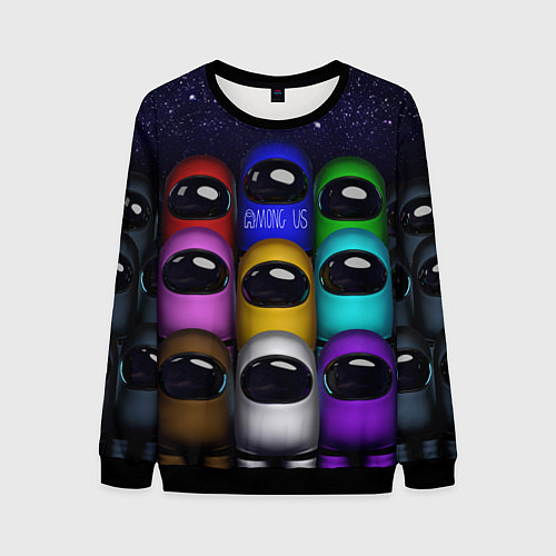 Мужской свитшот Among Us Амонг Ас Z / 3D-Черный – фото 1