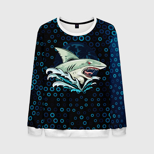 Мужской свитшот Морская угроза / 3D-Белый – фото 1