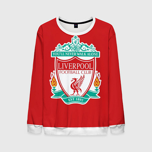 Мужской свитшот F C LIVERPOOL / 3D-Белый – фото 1