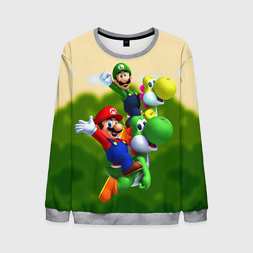 Мужской свитшот 3DMario / 3D-Меланж – фото 1