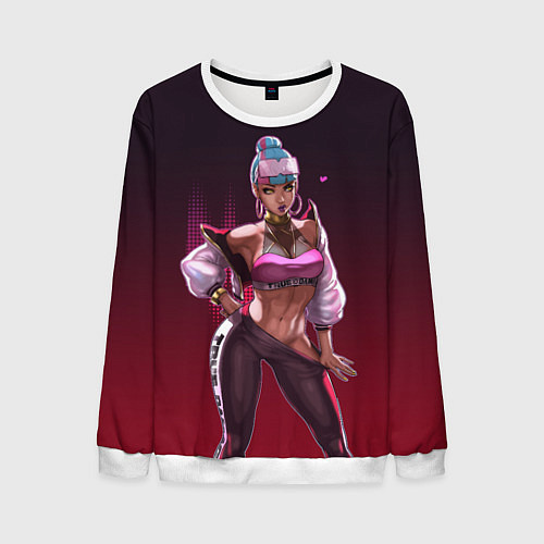 Мужской свитшот League of Legends Qiyana / 3D-Белый – фото 1