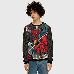 Свитшот мужской БОГ ГРОМА РАЙДЗИН, цвет: 3D-черный — фото 2