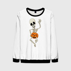 Мужской свитшот Скелет в тыкве