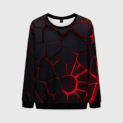 Мужской свитшот Адские 3D плиты 3Д геометрия плиты