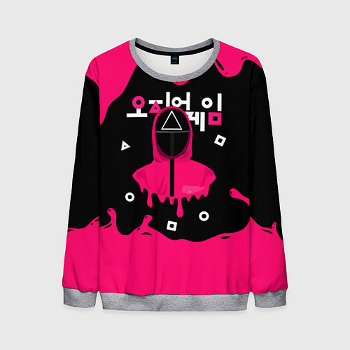 Мужской свитшот Игра в кальмара стража под прикрытием / 3D-Меланж – фото 1