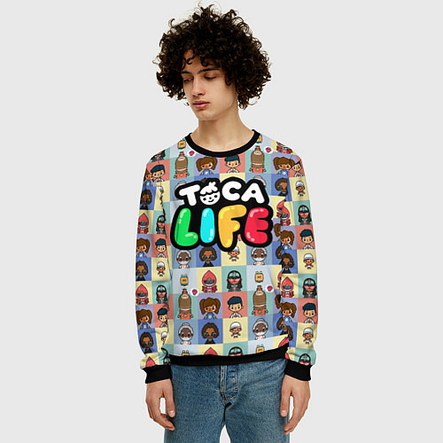 Мужской свитшот Toca Life / 3D-Черный – фото 3