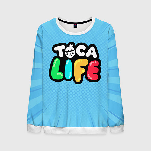 Мужской свитшот Toca Life: Logo / 3D-Белый – фото 1