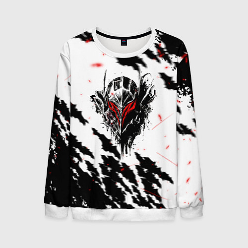 Мужской свитшот Берсерк маска с красными глазами / 3D-Белый – фото 1