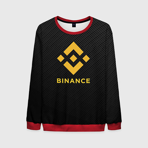 Мужской свитшот БИНАНС ЛОГО CARBON BINANCE LOGO / 3D-Красный – фото 1