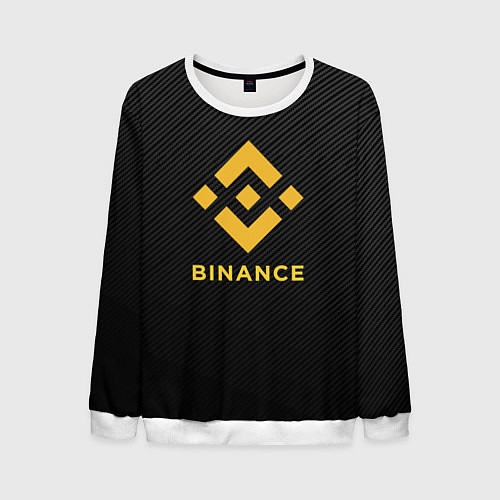 Мужской свитшот БИНАНС ЛОГО CARBON BINANCE LOGO / 3D-Белый – фото 1