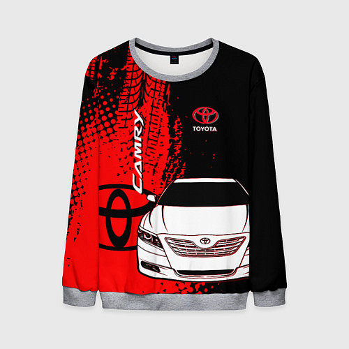 Мужской свитшот Camry Toyota glitch / 3D-Меланж – фото 1