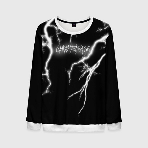 Мужской свитшот GHOSTEMANE Lightning Гостмейн Молния Надпись / 3D-Белый – фото 1