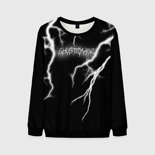 Мужской свитшот GHOSTEMANE Lightning Гостмейн Молния Надпись / 3D-Черный – фото 1