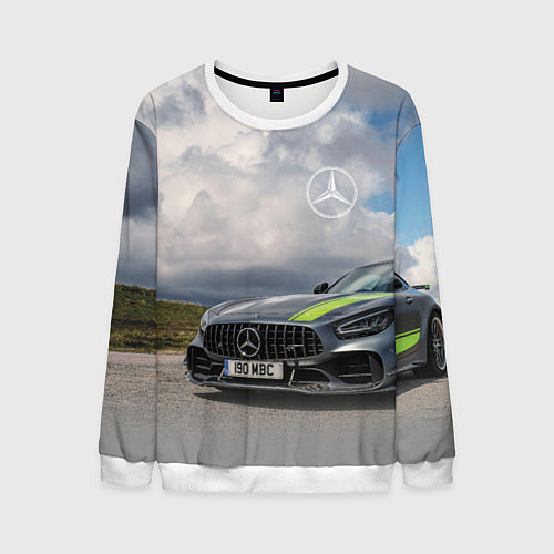 Мужской свитшот Mercedes V8 Biturbo Racing Team AMG / 3D-Белый – фото 1