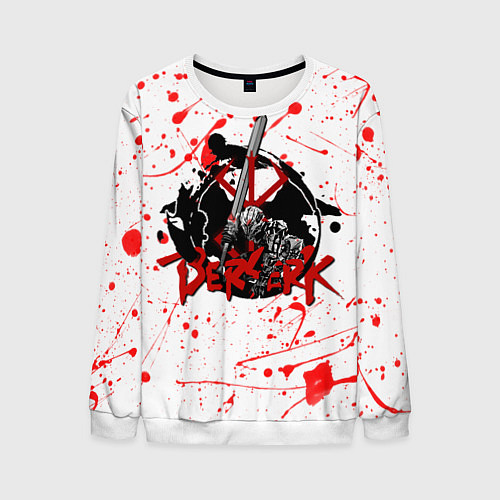 Мужской свитшот BERSERK брызги краски / 3D-Белый – фото 1