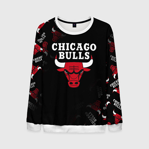 Мужской свитшот ЧИКАГО БУЛЛС БЫКИ CHICAGO BULLS / 3D-Белый – фото 1