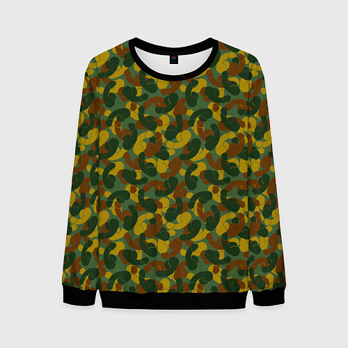 Мужской свитшот Бесстыдник камуфляж / 3D-Черный – фото 1