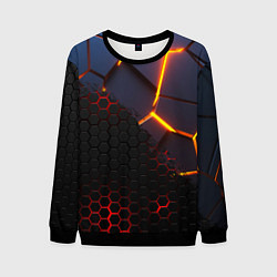 Мужской свитшот 3D РАЗЛОМ И СТАЛЬНАЯ БРОНЯ ПОПУЛЯРНЫЕ ТЕКСТУРЫ