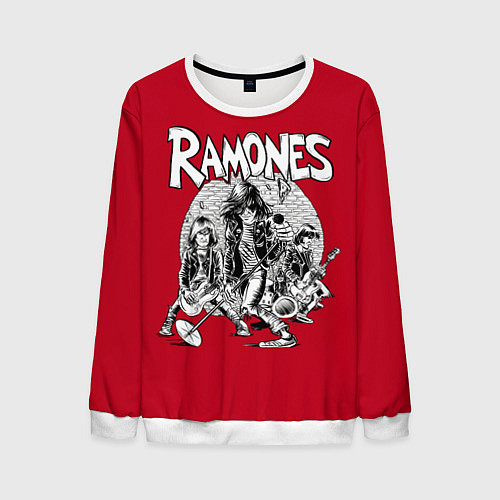Мужской свитшот BW Ramones / 3D-Белый – фото 1