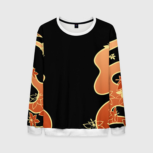 Мужской свитшот КАДЗУХА ПАТТЕРН / 3D-Белый – фото 1