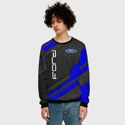 Мужской свитшот Ford Форд авто / 3D-Черный – фото 3