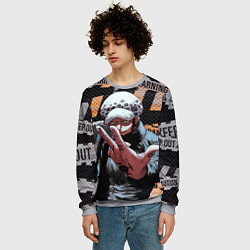 Свитшот мужской Трафальгар Ло особо опасен, цвет: 3D-меланж — фото 2