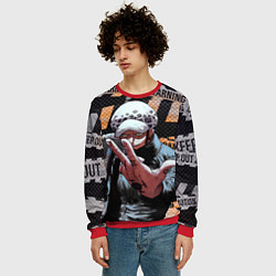 Свитшот мужской Трафальгар Ло особо опасен, цвет: 3D-красный — фото 2