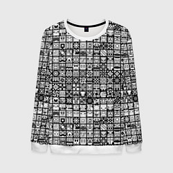 Мужской свитшот Geometry Dash: BW Pattern