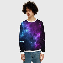 Свитшот мужской NEON GALAXY НЕОНОВЫЙ КОСМОС, цвет: 3D-белый — фото 2