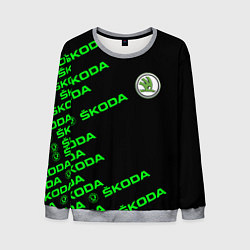 Свитшот мужской SKODA LINE LOGO STYLE GREEN, цвет: 3D-меланж