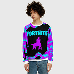 Свитшот мужской FORTNITE MARSHMELLO NEON НЕОН, цвет: 3D-белый — фото 2