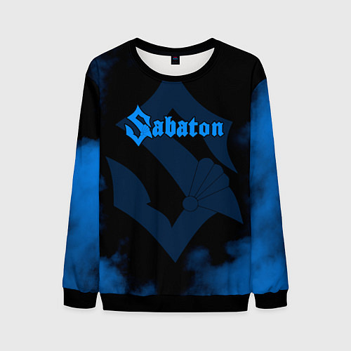 Мужской свитшот Sabaton синий дым / 3D-Черный – фото 1