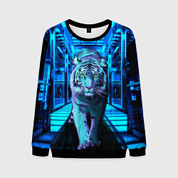 Свитшот мужской Крадущийся тигр, цвет: 3D-черный
