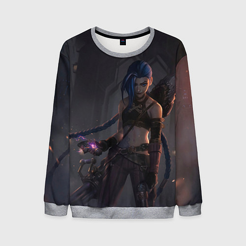 Мужской свитшот Дерзкая Джинкс / 3D-Меланж – фото 1