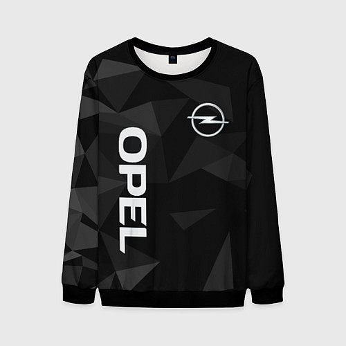 Мужской свитшот Опель, Opel геометрия / 3D-Черный – фото 1
