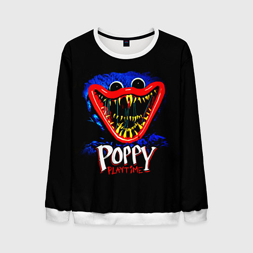 Мужской свитшот Poppy Playtime: Huggy / 3D-Белый – фото 1