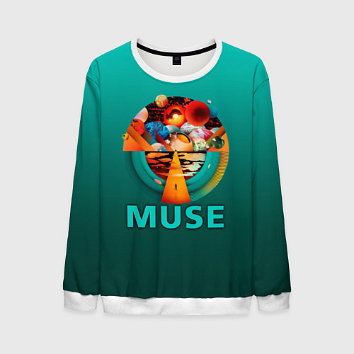 Мужской свитшот The Resistance - Muse / 3D-Белый – фото 1