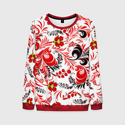 Свитшот мужской Русская национальная роспись, цвет: 3D-красный