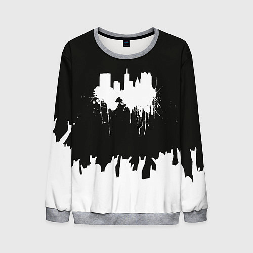Мужской свитшот Black sity Город тьмы ART 2 / 3D-Меланж – фото 1