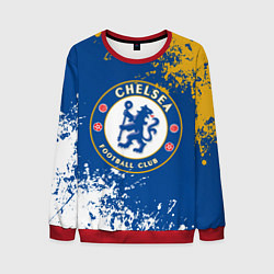 Свитшот мужской ЧЕЛСИ, БРЫЗГИ КРАСОК, цвет: 3D-красный