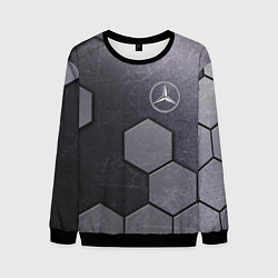 Свитшот мужской Mercedes-Benz vanguard pattern, цвет: 3D-черный