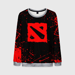 Свитшот мужской DOTA 2 БРЫЗГИ КРАСОК ДОТА 2 ЛОГО, цвет: 3D-меланж