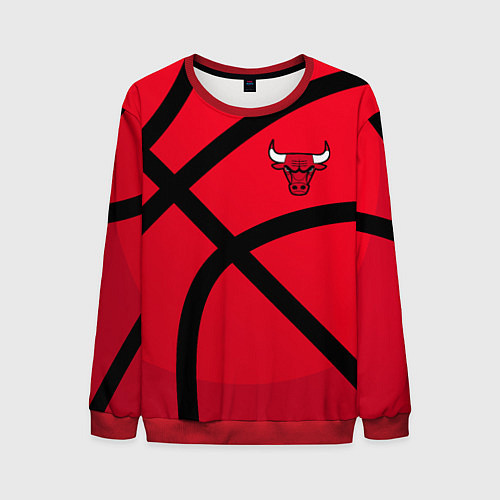 Мужской свитшот Чикаго Буллз Chicago Bulls NBA / 3D-Красный – фото 1