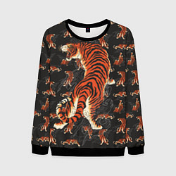 Свитшот мужской Тигр-хищник, цвет: 3D-черный