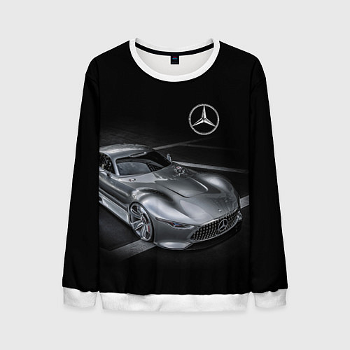 Мужской свитшот Mercedes-Benz motorsport black / 3D-Белый – фото 1