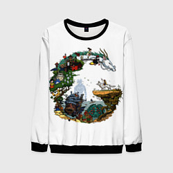 Свитшот мужской Миры Хаяо Миядзаки унесенные призраками и другие, цвет: 3D-черный